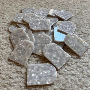 30 pc acrylic pearl earring pendant jewelry blanks